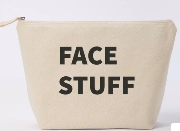 MY BAGS OF STUFF - Face Stuff Canvas Pouch