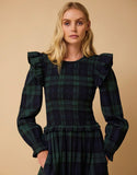 BY IRIS - Freya Tartan Dress green/navy