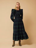 BY IRIS - Freya Tartan Dress green/navy