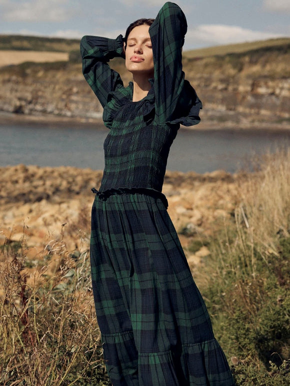 BY IRIS - Freya Tartan Dress green/navy