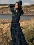 BY IRIS - Freya Tartan Dress green/navy