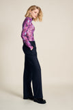 POM AMSTERDAM - Striped Midnight Blue Trousers